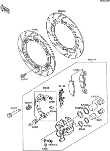 ZX600 Передний тормоз