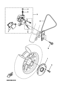 CW50 Передний суппорт