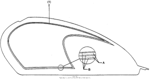 CB900 Fuel tank stripe 82