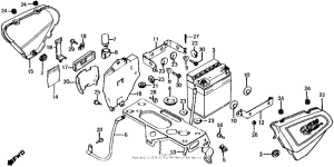CX500 Cx500c side cover + battery