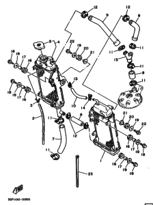 YZ250WR YZ250WRA Радиатор и шланг
