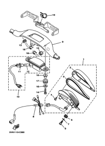 XV1700AT XV17ATS Taillight unit ass`y