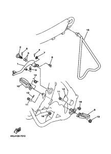 YZ250 YZ250M Support & repose pied