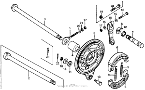 CB125S Задний тормоз