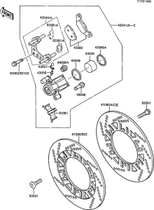 ZX600 Передний тормоз