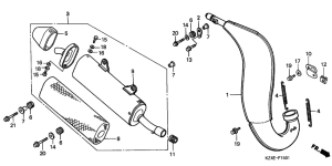 CR125R Глушитель