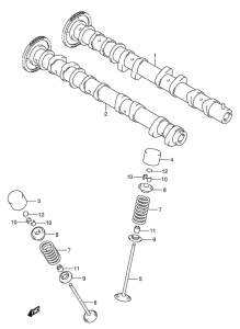 GSX-R600 Распределительный вал-клапаны