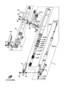XV1700PC XV17PC XV17PCS Вилка передней оси