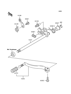 BJ250 Механизм переключения передач