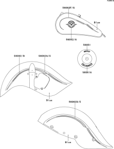 VN800 Наклейки (синие)