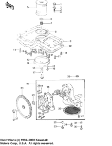KZ1000 Oil pan / oil pump / oil filter