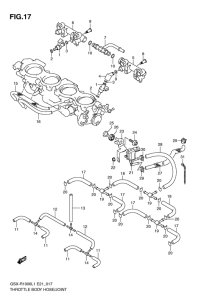GSX-R1000 Throttle body hose / joint
