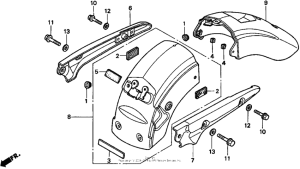 GL1500CT Rear fender + grab rail