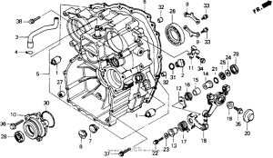 GL1500I Задний кожух картера