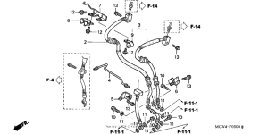 VFR800 Передние тормозные трубки