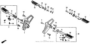 VTR250 Подножки