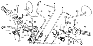 MT125 Switches + levers + cables