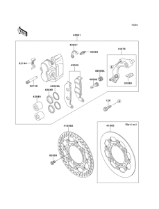 KX125 Передний тормоз