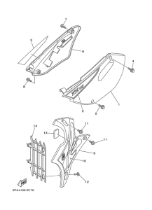 YZ85R Боковые обтекатели