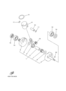 YZ125J Коленвал и поршень