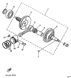 T80 Коленчатый вал и поршни