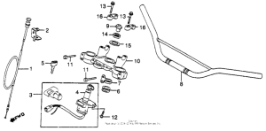 XL500R Handlebar + top bridge