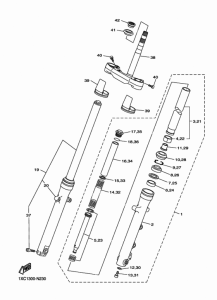 XVS950CU (ABS) Передняя вилка