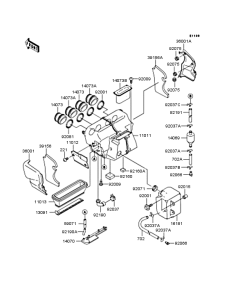 ZX1100 Воздушный фильтр
