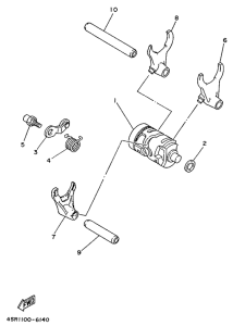 YZ250 Shift cam. fork
