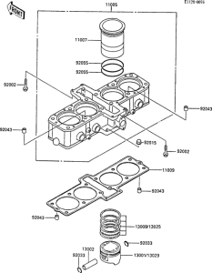 ZX600 Цилиндр и поршни