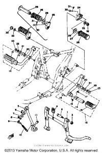 XS650SF Подножки