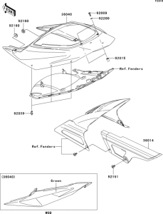 ZX600 Боковые обтекатели
