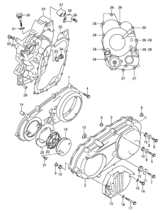 AN250 Crankcase cover ass`y  (v