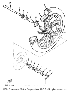 XJ550H Переднее колесо
