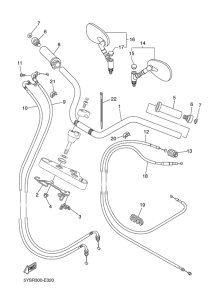 XVS1100A Manillar & cable