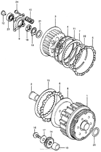CB400 Сцепление