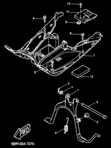 YQ50 Stand. footrest