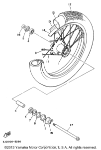 XV535H Переднее колесо