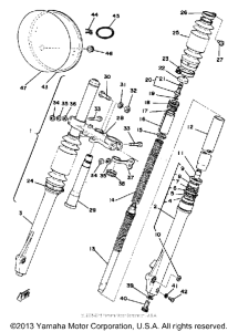 YZ125D Передняя вилка