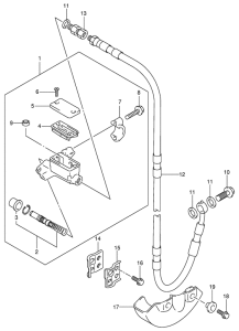 RM85 Передний тормозной цилиндр