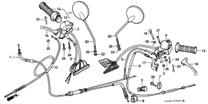 SH75 Handle lever / switch /  cable