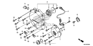 CB1100 (ABS) Крышка картера правая
