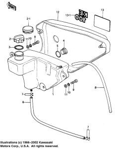 KE100 Side cover / oil tank