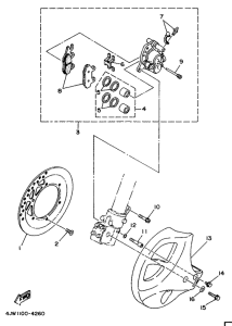 WR250Z Front brake. caliper
