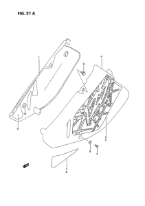 RM125 Обтекатель задний