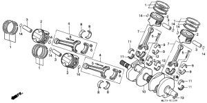 VFR750F Crankshaft / piston