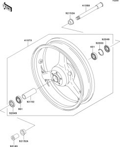 ZX600 Переднее колесо