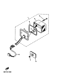 XT225 XT225R Taillight unit ass`y