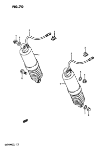 GV1400 Rear shock absorber gv1400gtg