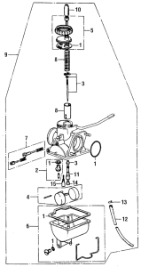 XR75 Carburetor k1-k2